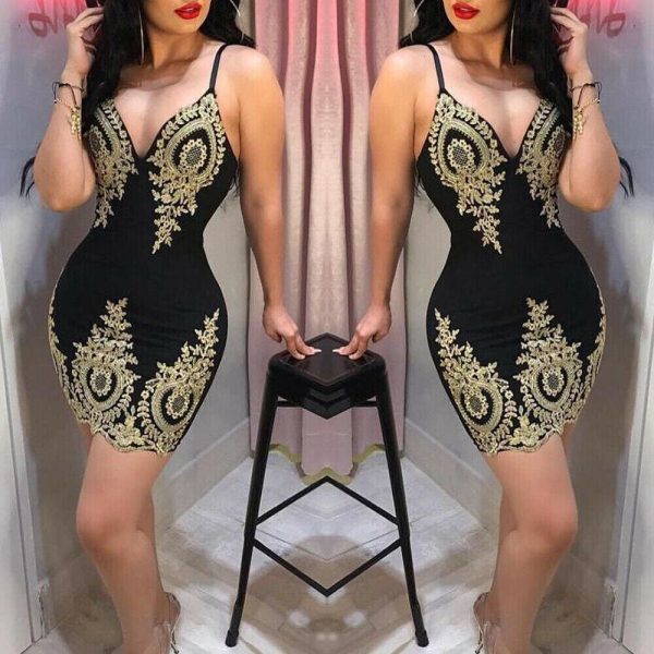 The Best New Dress Fashion Women Summer Dress Ladies Bandage Bodycon Party Casual Dress Club Short Mini Slim Dress Women Clothes Online - Source Silk