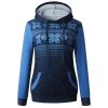 The Best New Fashion Women Cotton Sweatshirt Long Sleeve Snow Floral Hooded Tops Pockets Style Christmas Winter Tops Online - Source Silk