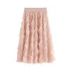 The Best New Fashion New Women Ladies Elastic High Waist Mesh Tulle Tutu Skirt Feather Princess Party Bouffant Skirts Online - Source Silk