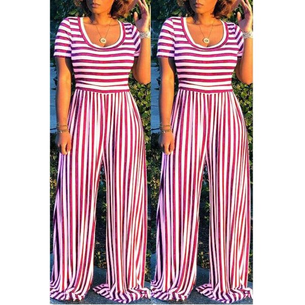 The Best New Fashion Women Summer Romper Wide Leg Harem Pant Trousers Dungarees Loose Ladies Casual Holiday Jumpsuit Online - Source Silk