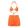 The Best New Sexy Women Reflect Light Sleeveless Crop Tops Bodycon Club Party Short Pants Outfit Clothes Set Summer Beach Suit Online - Hplify