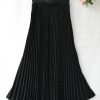 The Best New Summer Women Ladies Elegant Long Skirt Retro Maxi Chiffon High Waist Solid Casual Pleated Beach Long Skirt Sundress Online - Hplify