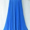 The Best New Summer Women Ladies Elegant Long Skirt Retro Maxi Chiffon High Waist Solid Casual Pleated Beach Long Skirt Sundress Online - Hplify