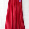 The Best New Summer Women Ladies Elegant Long Skirt Retro Maxi Chiffon High Waist Solid Casual Pleated Beach Long Skirt Sundress Online - Hplify