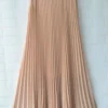 The Best New Summer Women Ladies Elegant Long Skirt Retro Maxi Chiffon High Waist Solid Casual Pleated Beach Long Skirt Sundress Online - Hplify