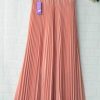 The Best New Summer Women Ladies Elegant Long Skirt Retro Maxi Chiffon High Waist Solid Casual Pleated Beach Long Skirt Sundress Online - Hplify