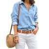 The Best New Women Autumn Denim Shirts Coat Ladies Casual Long Sleeve Casual Blouse Office Tops Loose Tee Shirts Outwear Online - Hplify