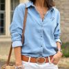 The Best New Women Autumn Denim Shirts Coat Ladies Casual Long Sleeve Casual Blouse Office Tops Loose Tee Shirts Outwear Online - Hplify