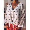 The Best New Women Autumn Summer Fashion Long Sleeve Loose T Shirts Ladies Casual V-Neck Dot Print Tops Shirt Women Clothes Online - Hplify