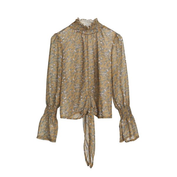 The Best New Women Boho Beach Summer Crop Tops Long Sleeve Floral Shirt Polka Dot Blouse Loose Elegant Ladies Clothes Online - Hplify