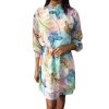 The Best New Women Boho Casual Short Dress Summer Beach Elegant Ladies Evening Party Butterfly Print Loose Beach Sundress Online - Hplify