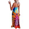 The Best New Women Boho Fashion Floral Backless Long Maxi Dress Ladies Casual Evening Party Beach Bodycon Sundress Online - Hplify