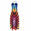 The Best New Women Boho Fashion Floral Backless Long Maxi Dress Ladies Casual Evening Party Beach Bodycon Sundress Online - Hplify