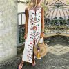 The Best New Women Boho Floral Sleeveless Slit Fashion Ladies Long Holiday Casual Summer Print Beach Dress Sundress Hot Online - Hplify