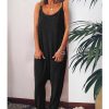 The Best New Women Casual Jumpsuit Ladies Sleeveless Loose Baggy Trousers Overalls Party Solid Jumpsuit Romper Trousers Online - Hplify