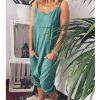 The Best New Women Casual Jumpsuit Ladies Sleeveless Loose Baggy Trousers Overalls Party Solid Jumpsuit Romper Trousers Online - Hplify