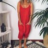 The Best New Women Casual Jumpsuit Ladies Sleeveless Loose Baggy Trousers Overalls Party Solid Jumpsuit Romper Trousers Online - Hplify