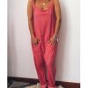 The Best New Women Casual Jumpsuit Ladies Sleeveless Loose Baggy Trousers Overalls Party Solid Jumpsuit Romper Trousers Online - Hplify