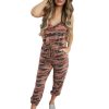 The Best New Women Casual Summer Jumpsuit Bandage Sleeveless Slim Fit Bodycon Long Trouser Overalls Camo Solid Romper Jumpsuit Online - Hplify