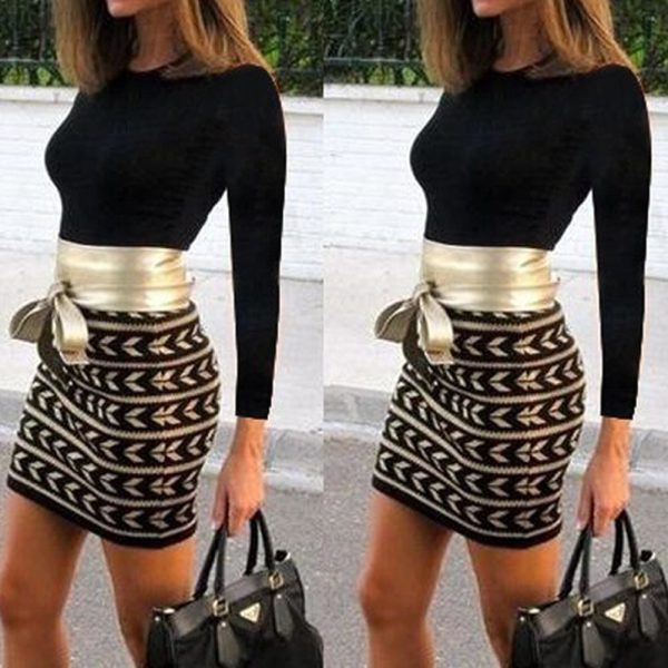 The Best New Women Fashion Summer Dresses Female Elegant Bandage Long Sleeve Bodycon Ladies Skinny Working Dresses Short Mini Dress Online - Hplify