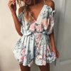 The Best New Women Ladies Boho Floral Off Shoulder Clubwear Summer Playsuit Bodycon Backless Party Fashion Jumpsuit Romper Trousers Online - Hplify