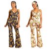 The Best New Women Ladies Clubwear Printed Sleeveless Casual Playsuit Bodycon Party Jumpsuit Romper Long Pant Trousers Online - Hplify