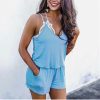 The Best New Women Ladies Sleeveless Clubwear Shorts Playsuit Bodycon Party Fashion Solid Casual Jumpsuit&Romper Trousers Online - Hplify