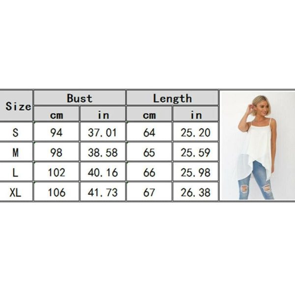 The Best New Women Ladies Vest Tank Top Chiffon Long Loose Solid Beach Casual Swing Cami Tops Blouse Summer Clothes Online - Hplify
