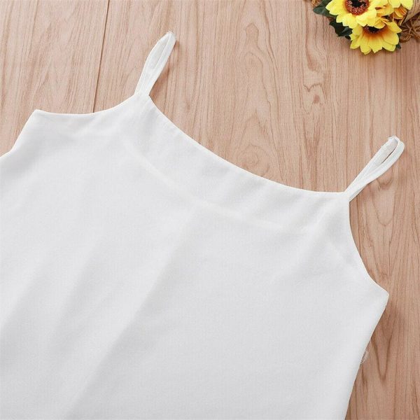 The Best New Women Ladies Vest Tank Top Chiffon Long Loose Solid Beach Casual Swing Cami Tops Blouse Summer Clothes Online - Hplify