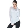 The Best New Women Long Sleeve Fitness Gym Running T-Shirt Quick-Dry Active Sport Top Training Solid Casual T-shirts Online - Hplify