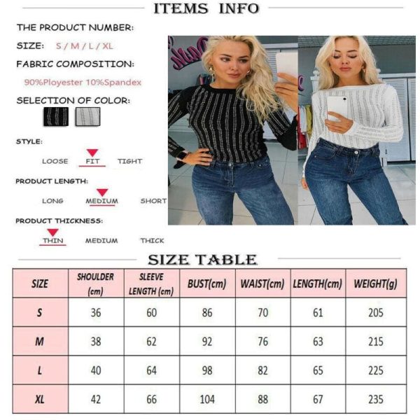 The Best New Women Long Sleeve Loose Tee Shirts Fashion Ladies Autumn Winter Diamond Shining Casual Slim Fit Blouse Tops Shirt Online - Hplify
