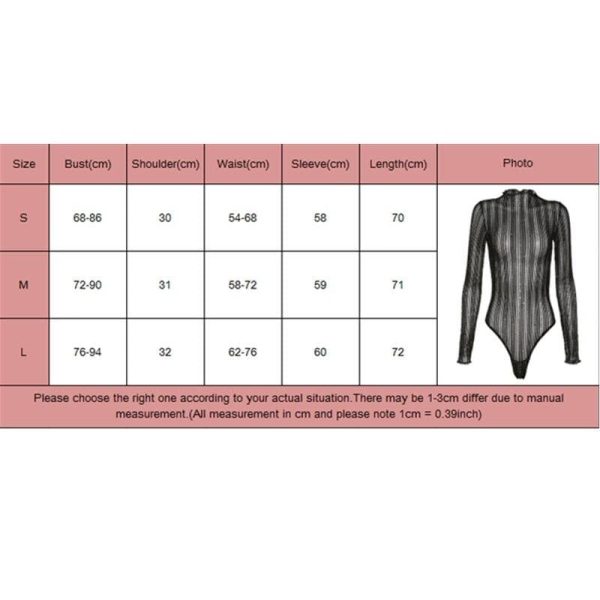 The Best New Women Sexy Turtleneck Sheer Mesh Romper Tops Bodycon Bodysuit Long Sleeves Leotard Jumpsuit Shirt Tops Online - Hplify