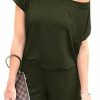 The Best New Women Single Shoulder Solid Casual Playsuit Fashion Ladies Summer Beach Plain Shorts Loose Romper Jumpsuit Online - Hplify