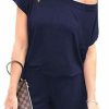 The Best New Women Single Shoulder Solid Casual Playsuit Fashion Ladies Summer Beach Plain Shorts Loose Romper Jumpsuit Online - Hplify