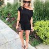 The Best New Women Single Shoulder Solid Casual Playsuit Fashion Ladies Summer Beach Plain Shorts Loose Romper Jumpsuit Online - Hplify