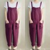 The Best New Women Sleeveless Dungarees Summer Plus Size Rompers Jumpsuit Casual Loose Wide Leg Pants Overalls Playsuits Online - Hplify