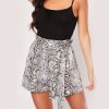 The Best New Women Snake Print Hot Shorts Ladies Summer Casual Loose Shorts Boho Beach Stretch High Waist Short Trousers New Online - Hplify