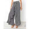 The Best New Women Striped Baggy Harem Pants Hippie Wide Leg Gypsy Boho Long Palazzo Bow Tie High Wais Ruffle Loose Trouser Online - Hplify