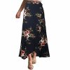 The Best New Women Summer Hight Waist Maxi Skirt Ladies Fashion Pleated Beach Long Casual Boho Floral Skirt Sundress Online - Hplify