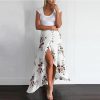 The Best New Women Summer Hight Waist Maxi Skirt Ladies Fashion Pleated Beach Long Casual Boho Floral Skirt Sundress Online - Hplify