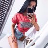 The Best New Women Summer Loose Round Neck Tops Holiday Ladies Short Sleeve Casual Tops T-Shirt Outwear Women Clothes Online - Hplify