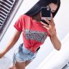 The Best New Women Summer Loose Round Neck Tops Holiday Ladies Short Sleeve Casual Tops T-Shirt Outwear Women Clothes Online - Hplify