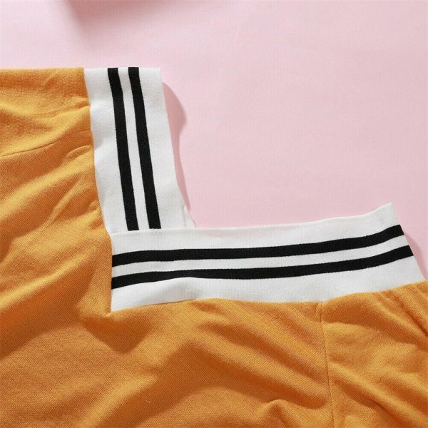 The Best New Women's Autumn Off Shoulder Long Sleeve Pullover Casual Tops V Neck Loose Lady Jumper Shirt Top Sweatshirt Online - Hplify