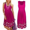 The Best New Women's Floral Bodycon High Waist Sleeveless Sundress Ladies Summer Casual Loose Short Midi Dress Online - Hplify