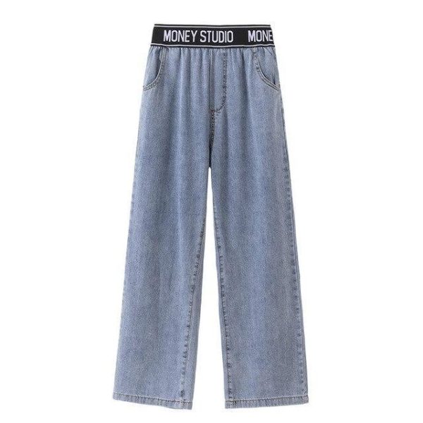 plus size 4XL joggers women's summer  thick female pants high waist jeans women straight straight loose wide leg pants - Hplify