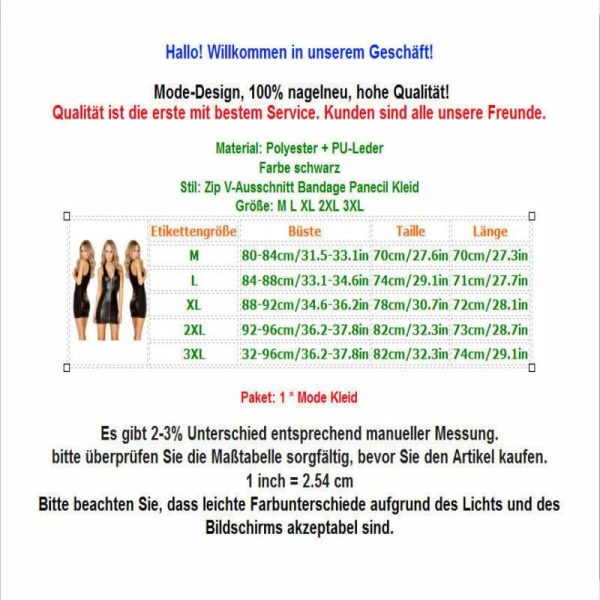 The Best Plus Size Fashion Slim Frauen Dress Women Sexy Verband Bodycon Minikleid Leder Zipper V-Neck Sleeveless Short Dress Clubwear Online - Hplify