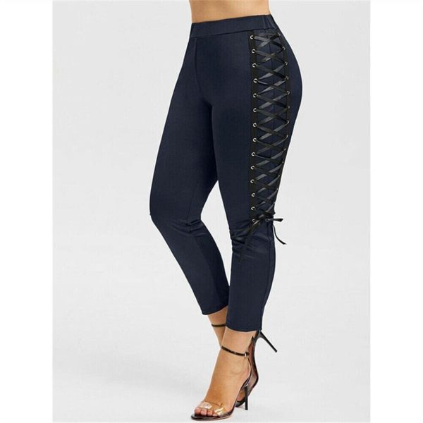The Best Plus Size Summer Women Leggings Elastic Waist Skinny Stretch Pants Ladies Casual Gym Workout Push Up Trousers Bottom XL-4XL Online - Hplify