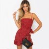 The Best Print Ruffled Wrap Dress Women Strap Mini Sundress Online - Hplify