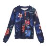 The Best Retro Floral Printed Short Jacket Woman Zipper Bomber Female Spring Outwear Casual Long Sleeve Fashion Women's Clothes Online - Hplify
