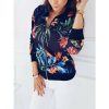 The Best Retro Floral Printed Short Jacket Woman Zipper Bomber Female Spring Outwear Casual Long Sleeve Fashion Women's Clothes Online - Hplify